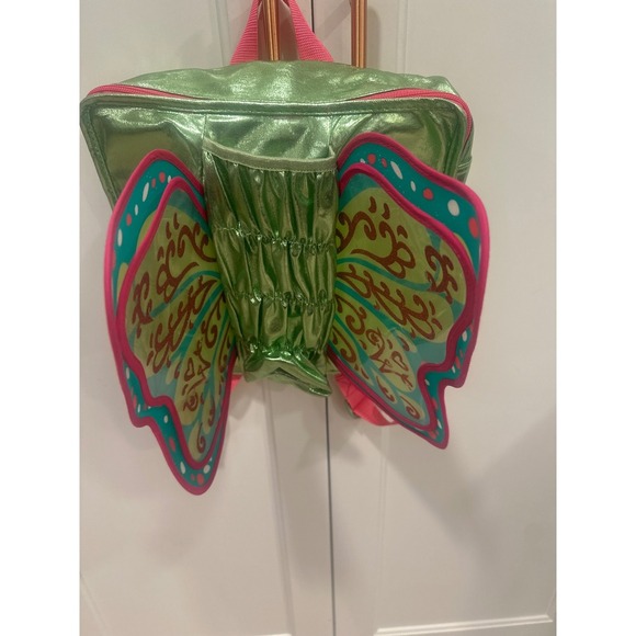 American Girl Butterfly Backpack Green Metallic Cute Kids Girls - Picture 1 of 6